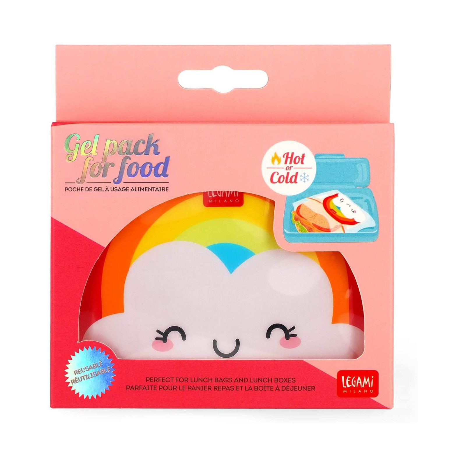 GEL PACK PER ALIMENTI - HOT & COLD GEL PACK - RAINBOW-LEGAMI MILANO