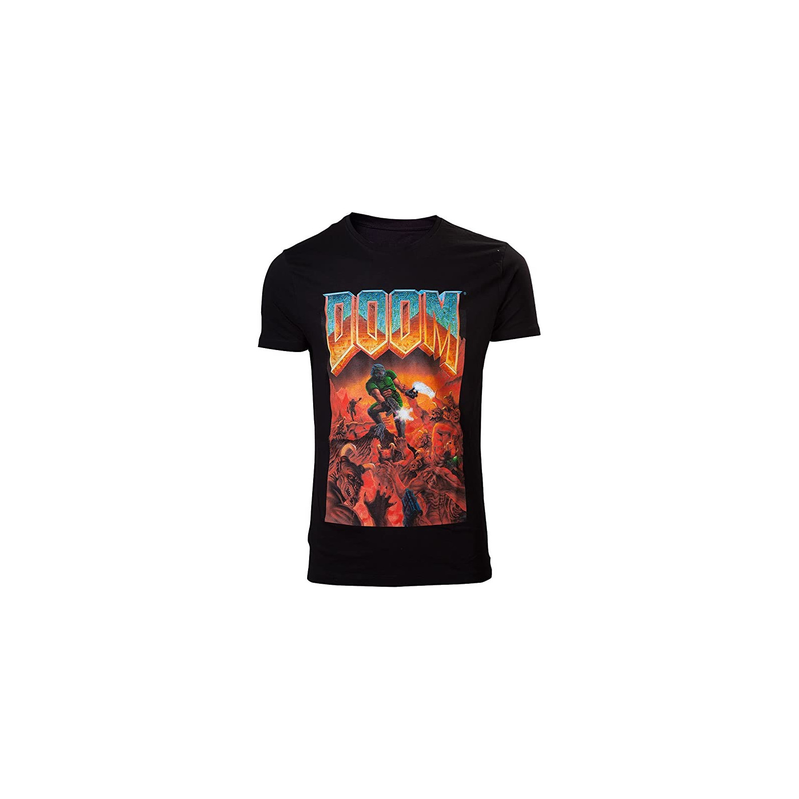 DOOM - Classic Boxart Men's Short Sleeved T-shirt - L - DIFUZED - T-SHIRTS - td-toys.it