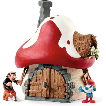 Casa dei Puffi con 2 figure-GIOCATTOLI UNISEX