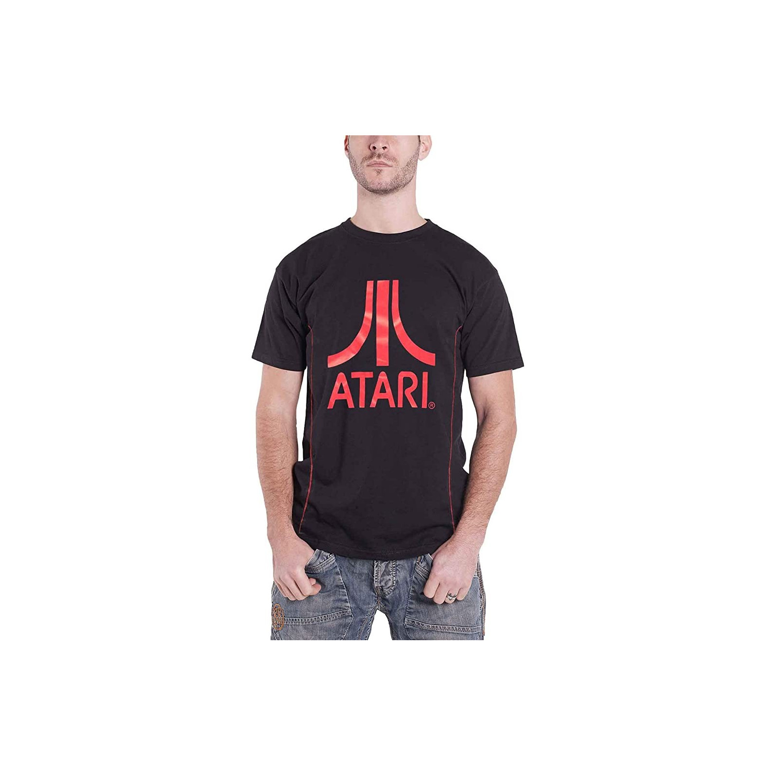 Atari - Red Logo Men's T-shirt - L - DIFUZED - T-SHIRTS - td-toys.it