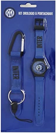 KIT OROLOGIO DA POLSO E PORTACHIAVI CON MOSCHETTONE INTER Set regal