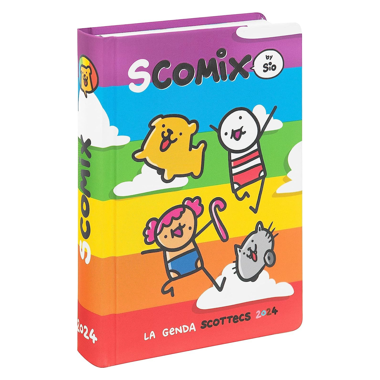 AGENDA 16M MEDIUM COMIX SCOTTECS BY SIO RAINBOW - FRANCO COSIMO PANINI - SCHOOL - td-toys.it