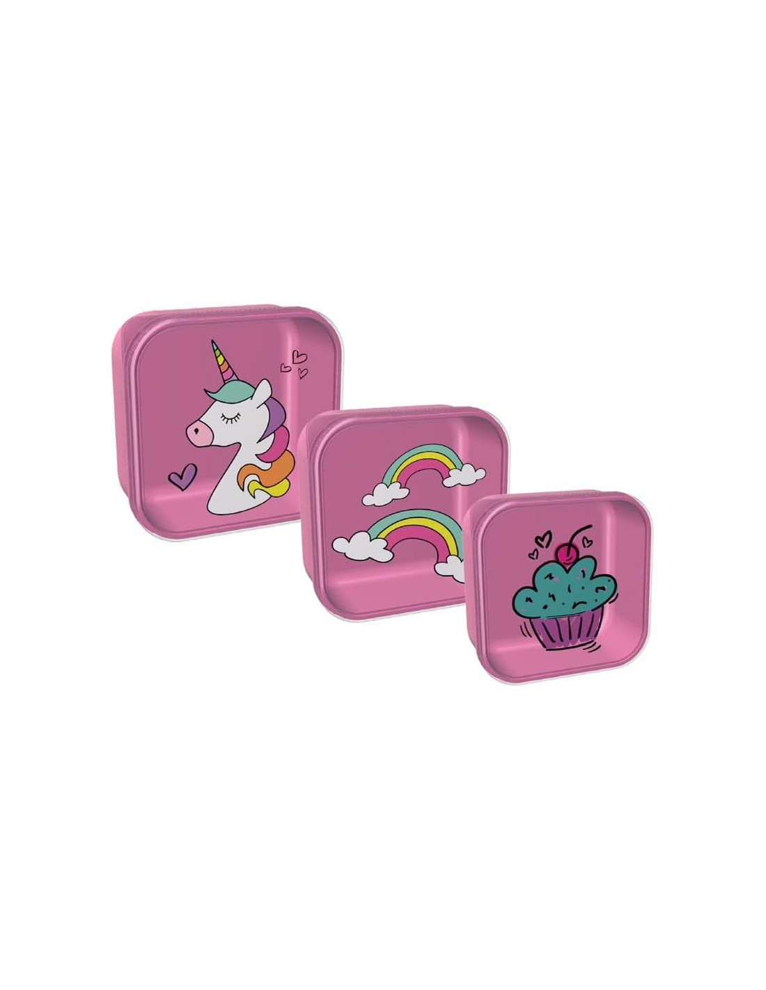 SNACK BOX SET UNICORN - I-TOTAL - SNACK HOLDER - td-toys.it