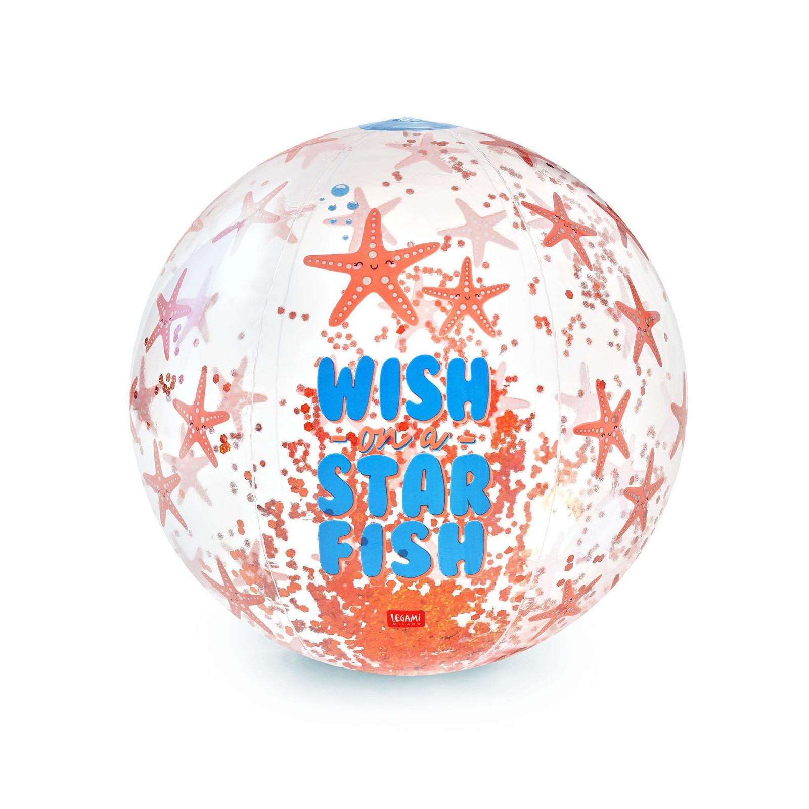 PALLA DA SPIAGGIA GONFIABILE - GLITTER BEACH BALL - STARFISH - LEGAMI MILANO - LEGAMI MILANO - td-toys.it