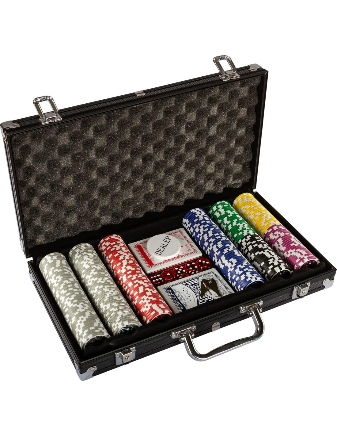 ALUMINUM CASE 200 FICHES WITHOUT VALUE - TEODOMIRO DAL NEGRO - BOARD GAMES' - td-toys.it