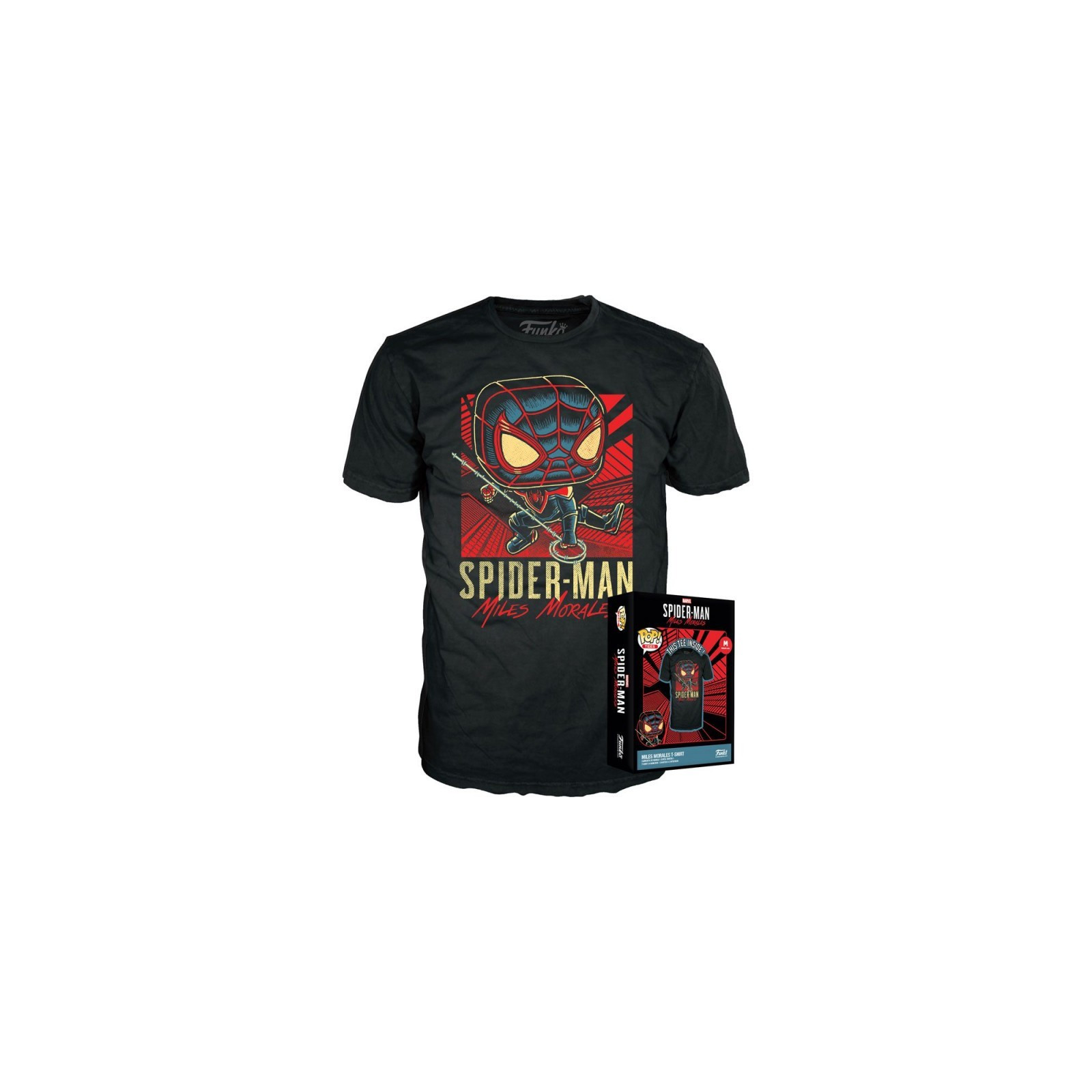 MARVEL: SPIDER-MAN - BOXED TEE - MILESMORALES (T-SHIRT M) - FUNKO POP! - T-SHIRTS - td-toys.it