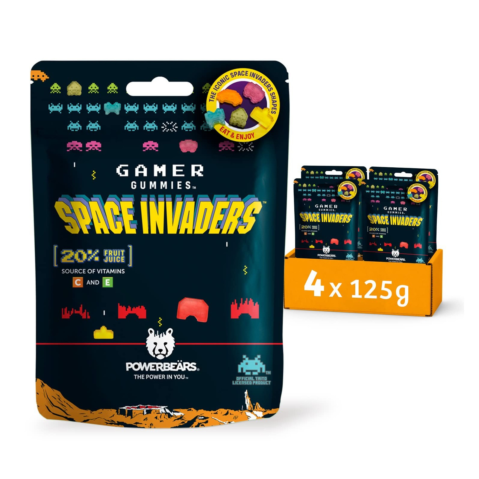 Powerbeärs - Caramelle Gommose Space Invaders - - SWEETS - td-toys.it