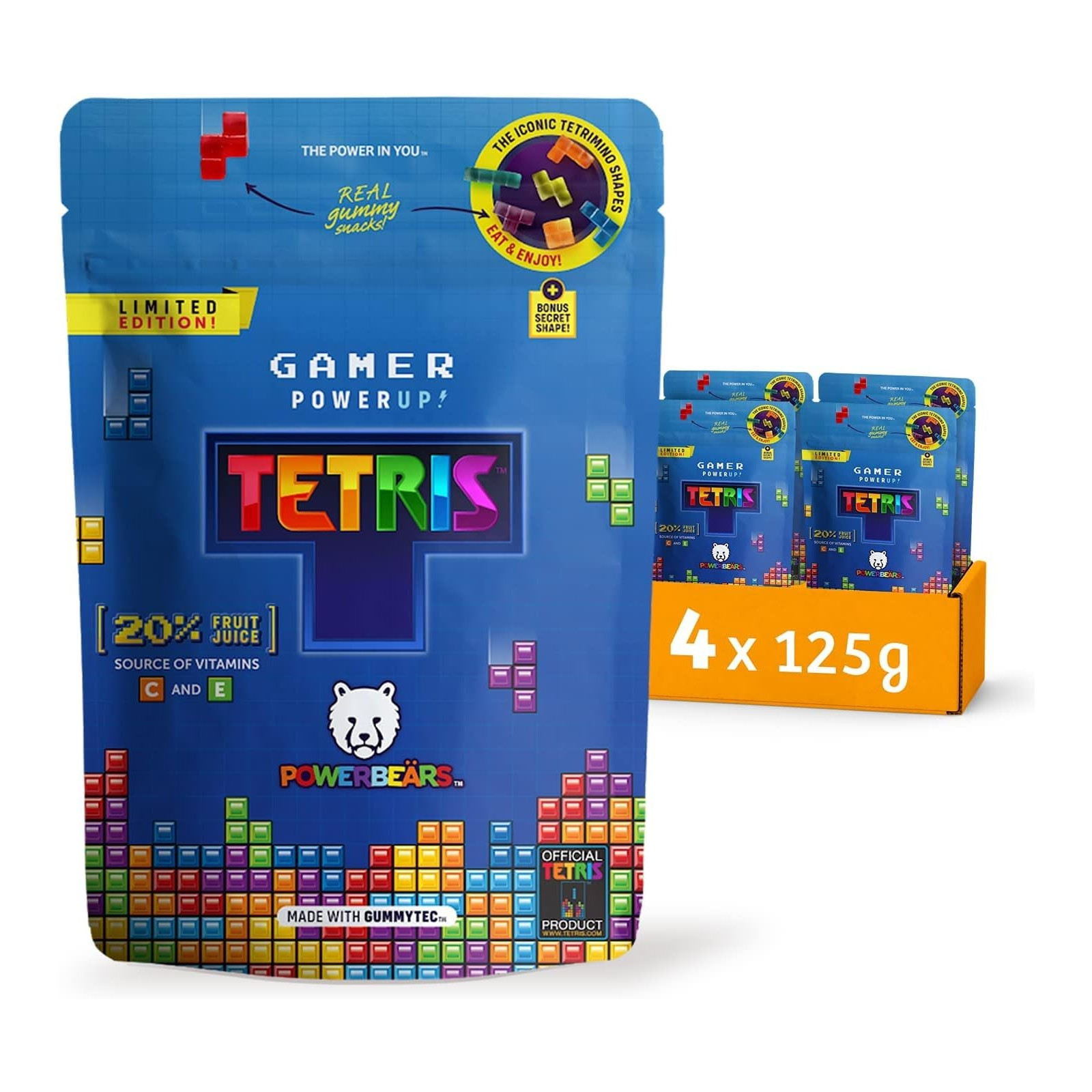 Powerbeärs - Caramelle Gommose Gioco Tetris - - SWEETS - td-toys.it