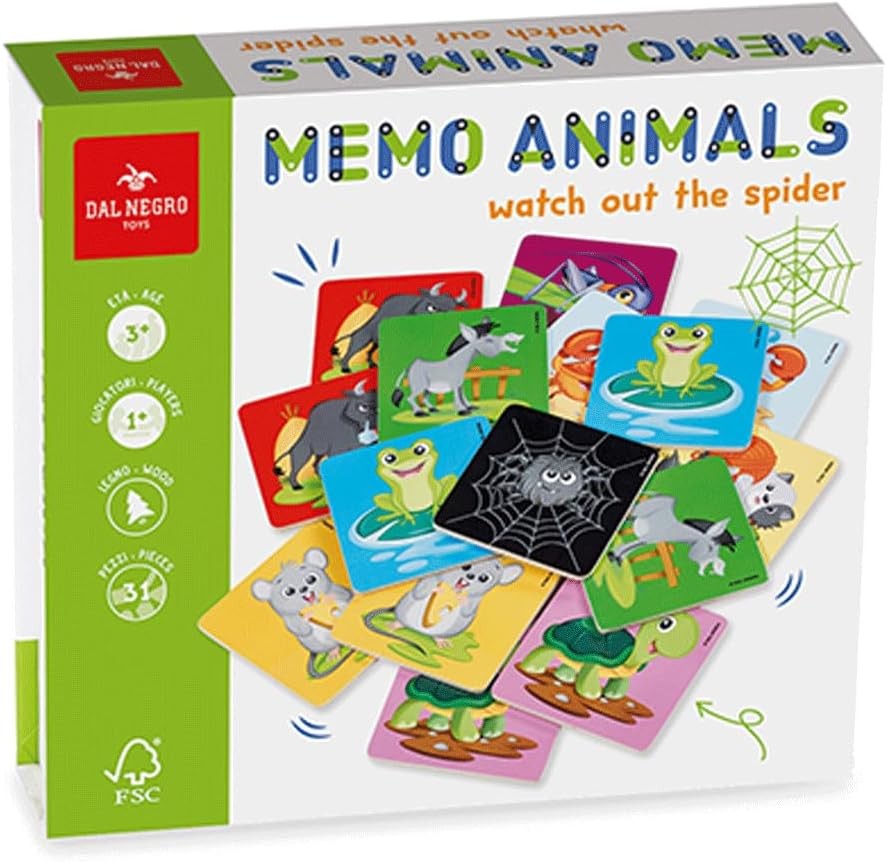 Memo Animals IL GIOCO: Memo Animals, Watch out the spider con tess