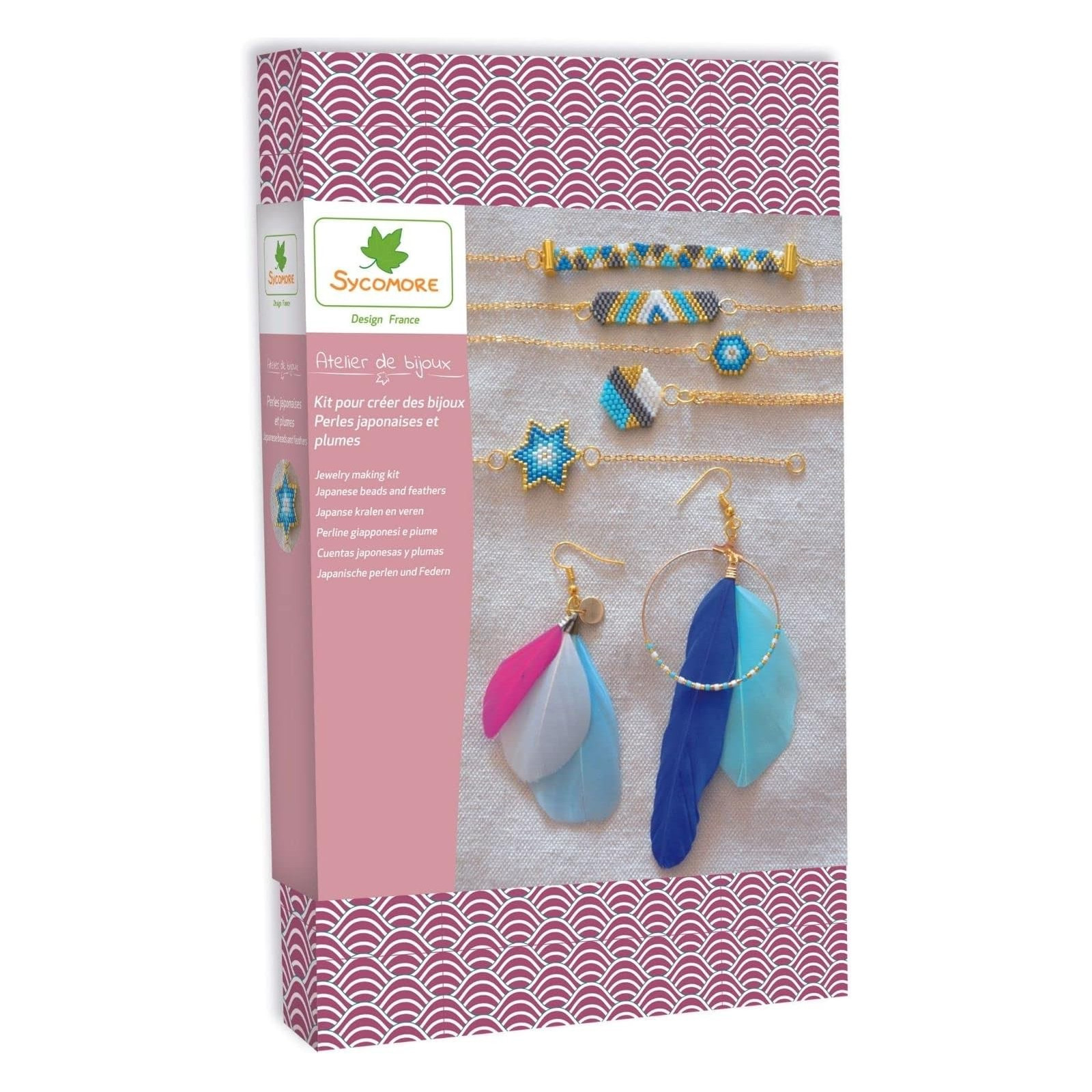 ATELIER DE BIJOUX FEATHER EARINGS ADB009 - SYCOMORE - CREATIVE - td-toys.it