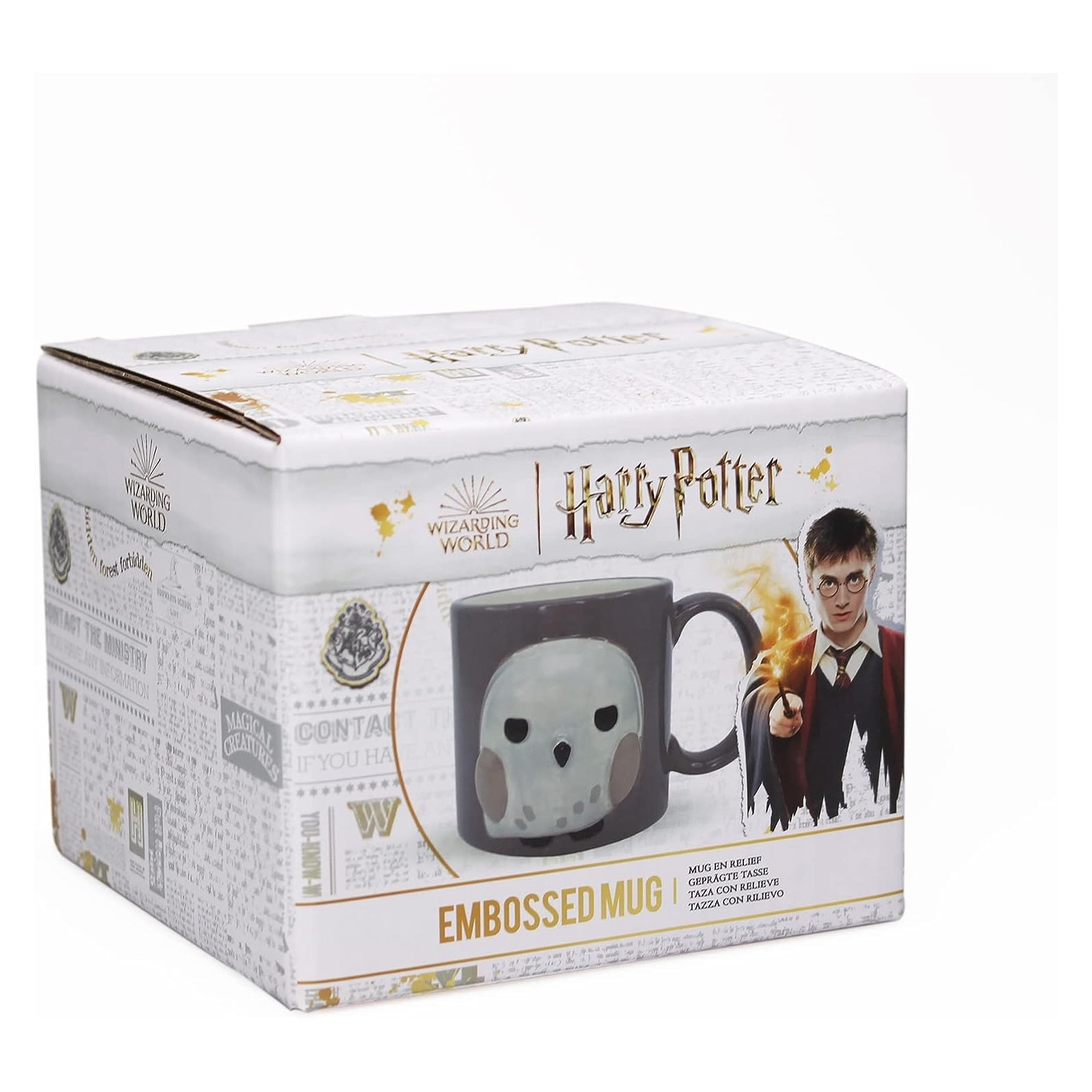 Mug Boxed Embossed (350ml) - Harry Potter Kawaii (Hedwig) - HALF MOON BAY - TAZZE - td-toys.it