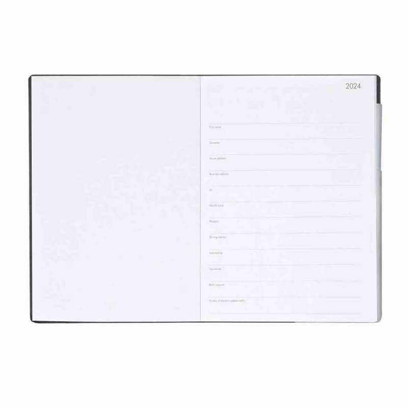 AGENDA GIORNALIERA e SETTIMANALE 12 mesi 2024 LEGAMI GIALLO cm 24X17 LARGE