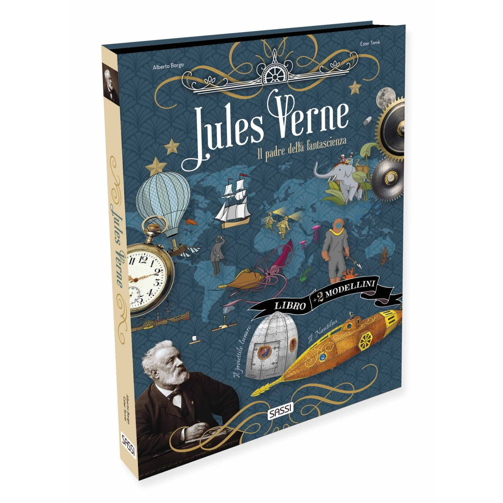 Jules Verne puzzle 3D + libro-SASSI EDITORE