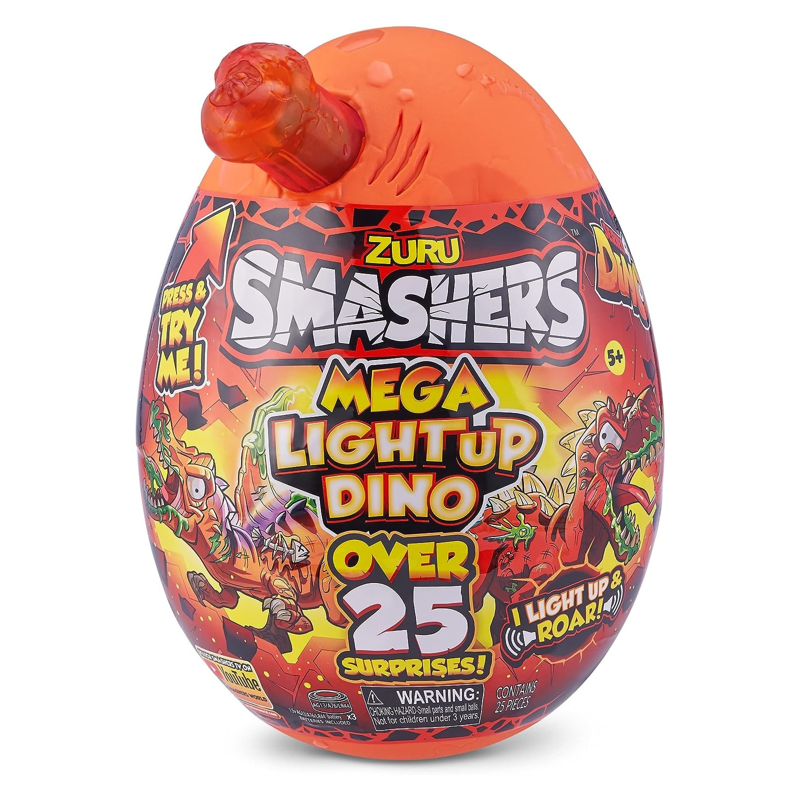 Dino Smashers Mega Verso e Luce 25 sorpr. - ZURU - CHILD - td-toys.it