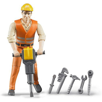 bworld Construction worker with accessories-GIOCATTOLI PER BAMBINO- TD Toys