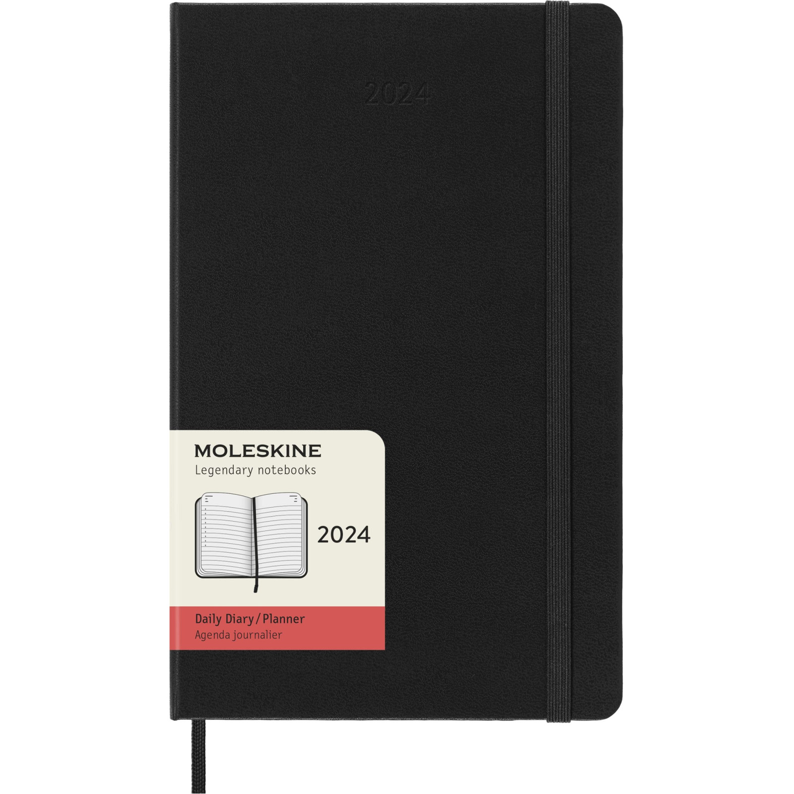 AG.12M GIORN. LG C.RIG.NERO MOLESKINE 2024 - MOLESKINE - DIARI/AGENDE - td-toys.it