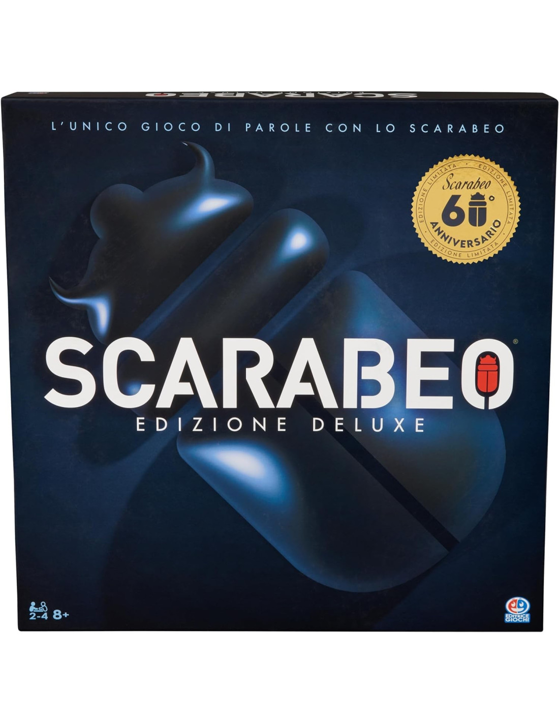 Scarabeo 60° Anniversario, Gioco da Tavola Classico con Plancia Girevole-BOARD GAMES'