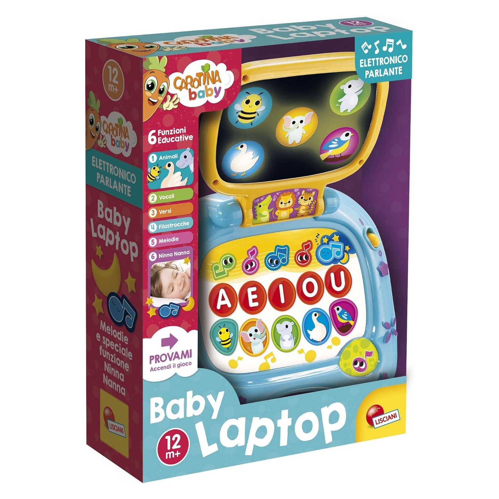 CAROTINA BABY LAPTOP LED SCREEN - LISCIANI GIOCHI - CREATIVE - td-toys.it