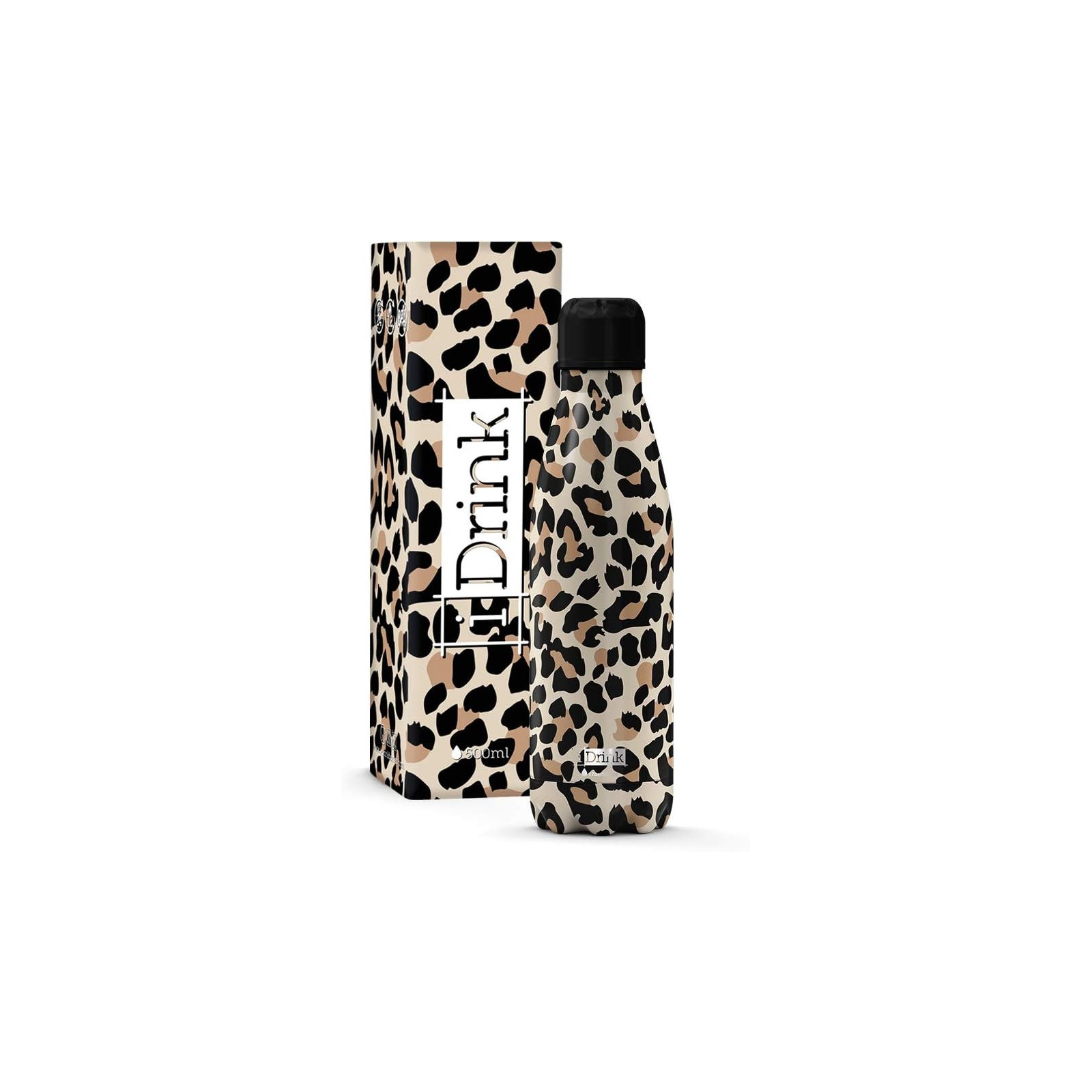 BOTTIGLIA TERMICA 500 ML LEOPARDATO - I-TOTAL - BORRACCE - td-toys.it