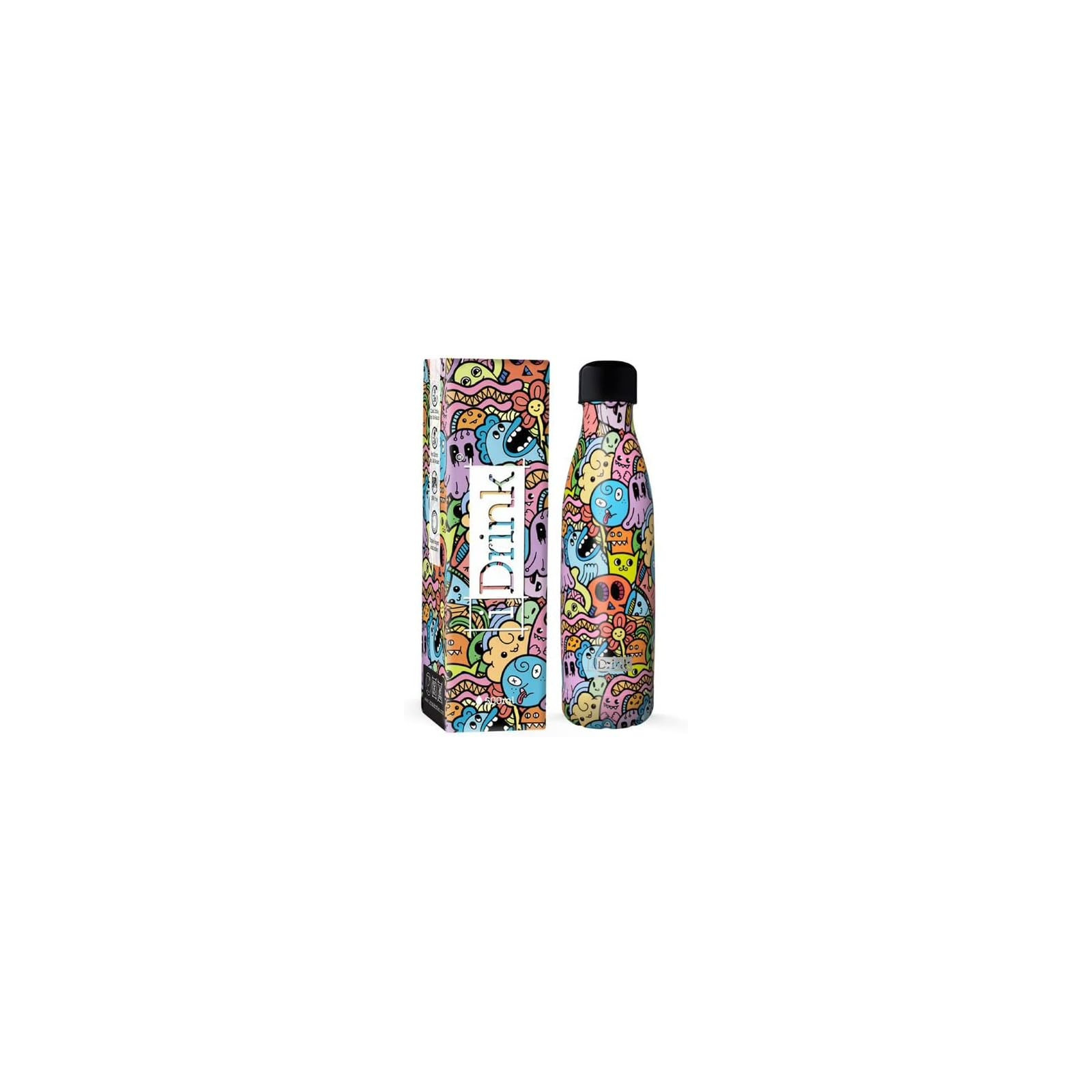 BOTTIGLIA TERMICA 500 ML DOODLE - I-TOTAL - BORRACCE - td-toys.it