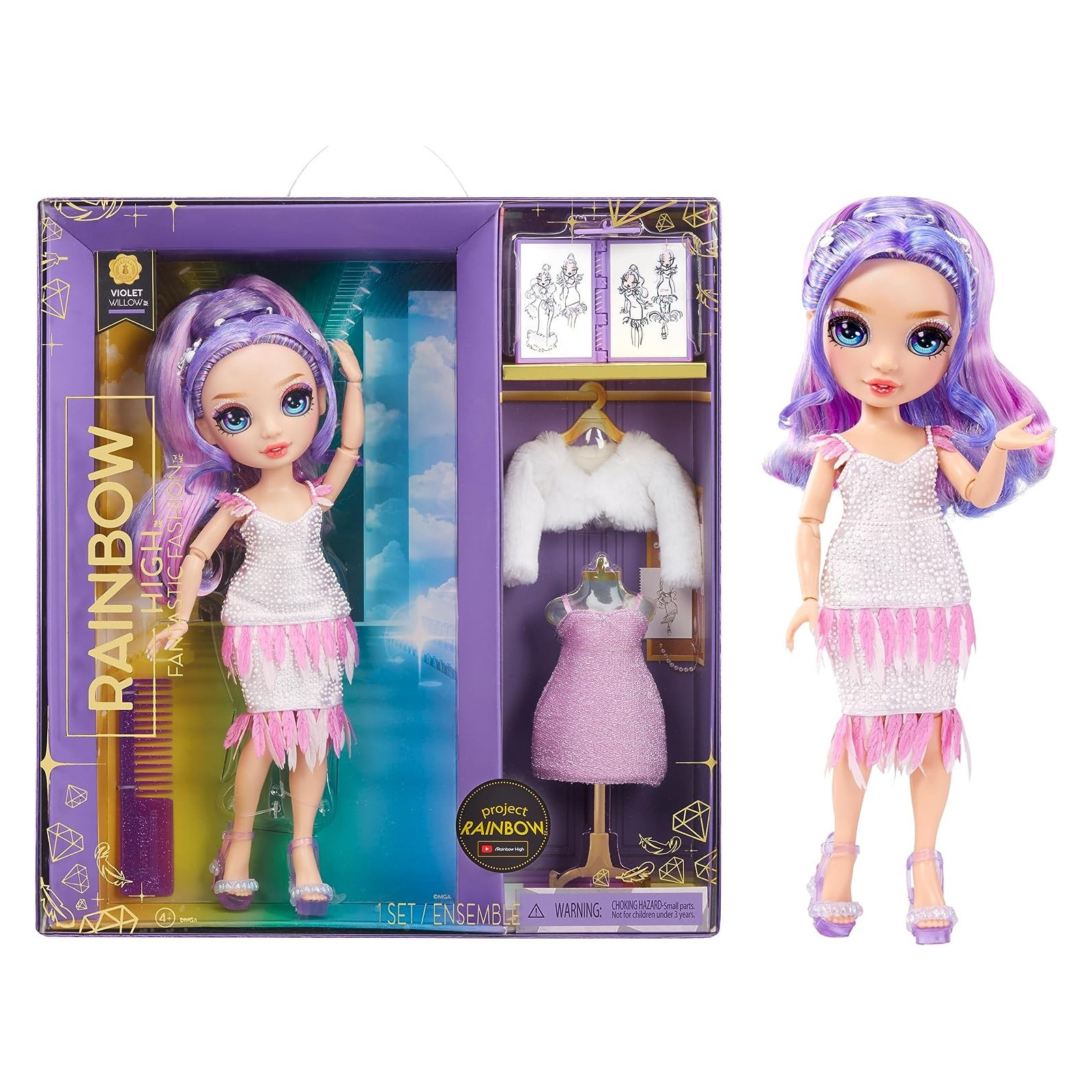 RAINBOW HIGH FANTASTIC FASH.PURPLE 587385 - MGA - BAMBINA - td-toys.it