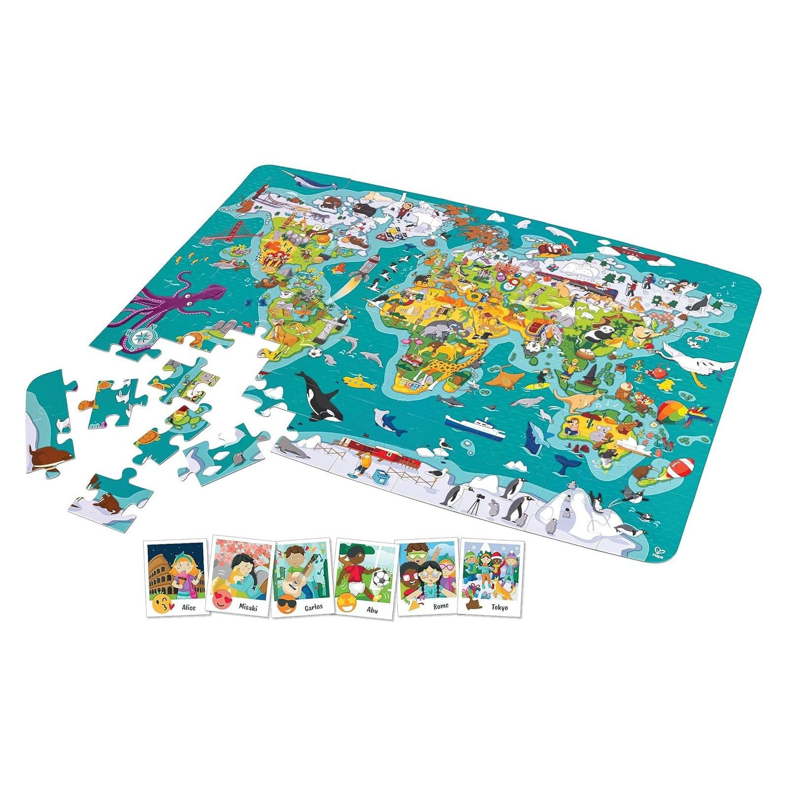 Puzzle Giro del mondo 2 in 1-PUZZLE