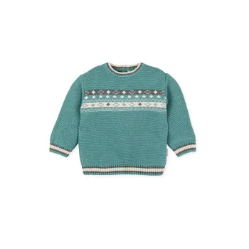 PULLOVER VERDE "MARE" 4.A - TUTTO PICCOLO - SWEATERS - td-toys.it
