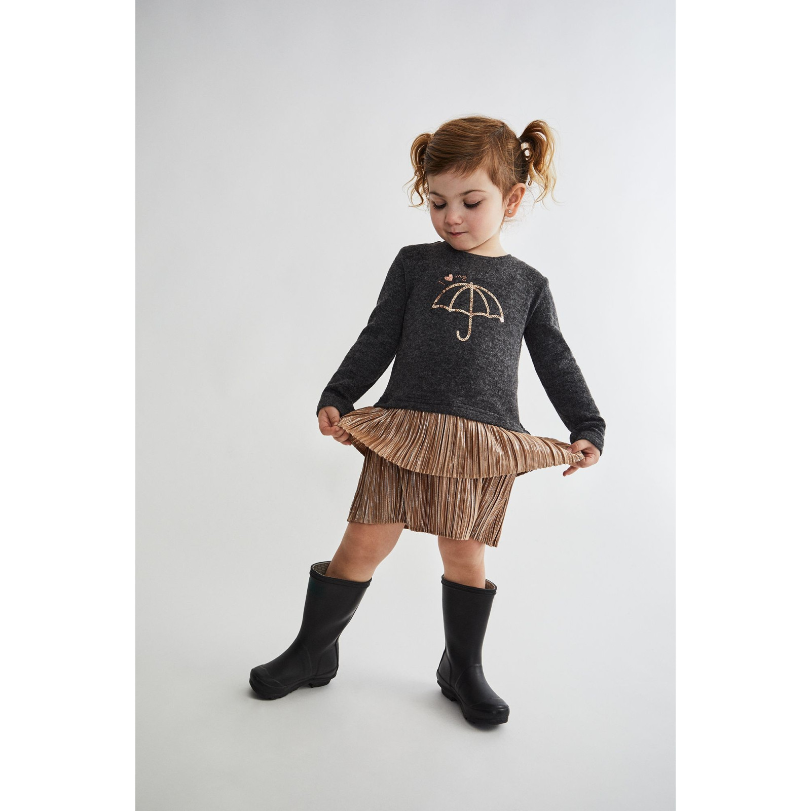 VESTIDO BBCHIC - GRIS OSCUR - 12M - 1 - CANADA HOUSE - abito - td-toys.it