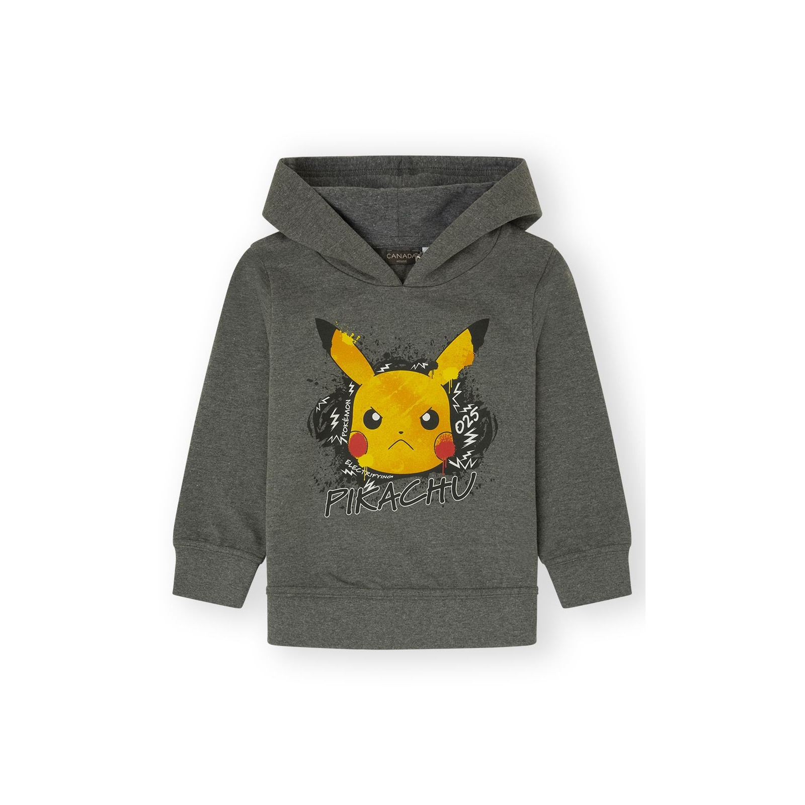 SUDADERA PIKACHU - GRIS MEDIO - 8Y - 1 - CANADA HOUSE - FELPA - td-toys.it