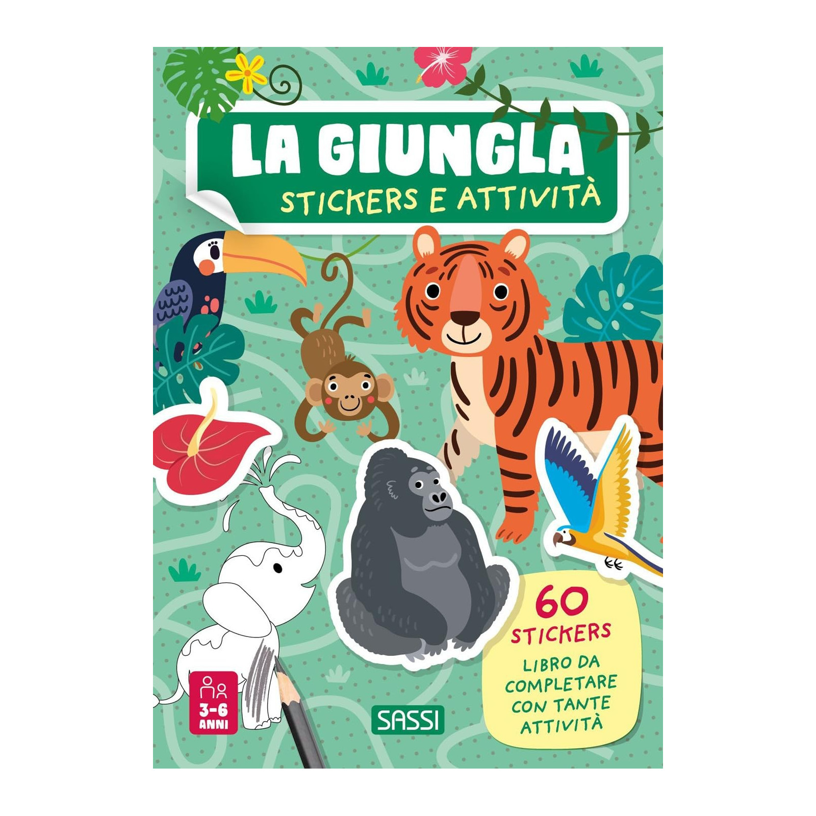 La giungla - sticker e attività-SASSI EDITORE