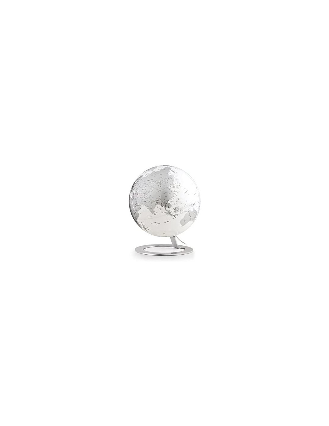 I GLOBE LIGHT CHROME 25CM DIAMETRO LUMINOSO - - MAPPAMONDO - td-toys.it