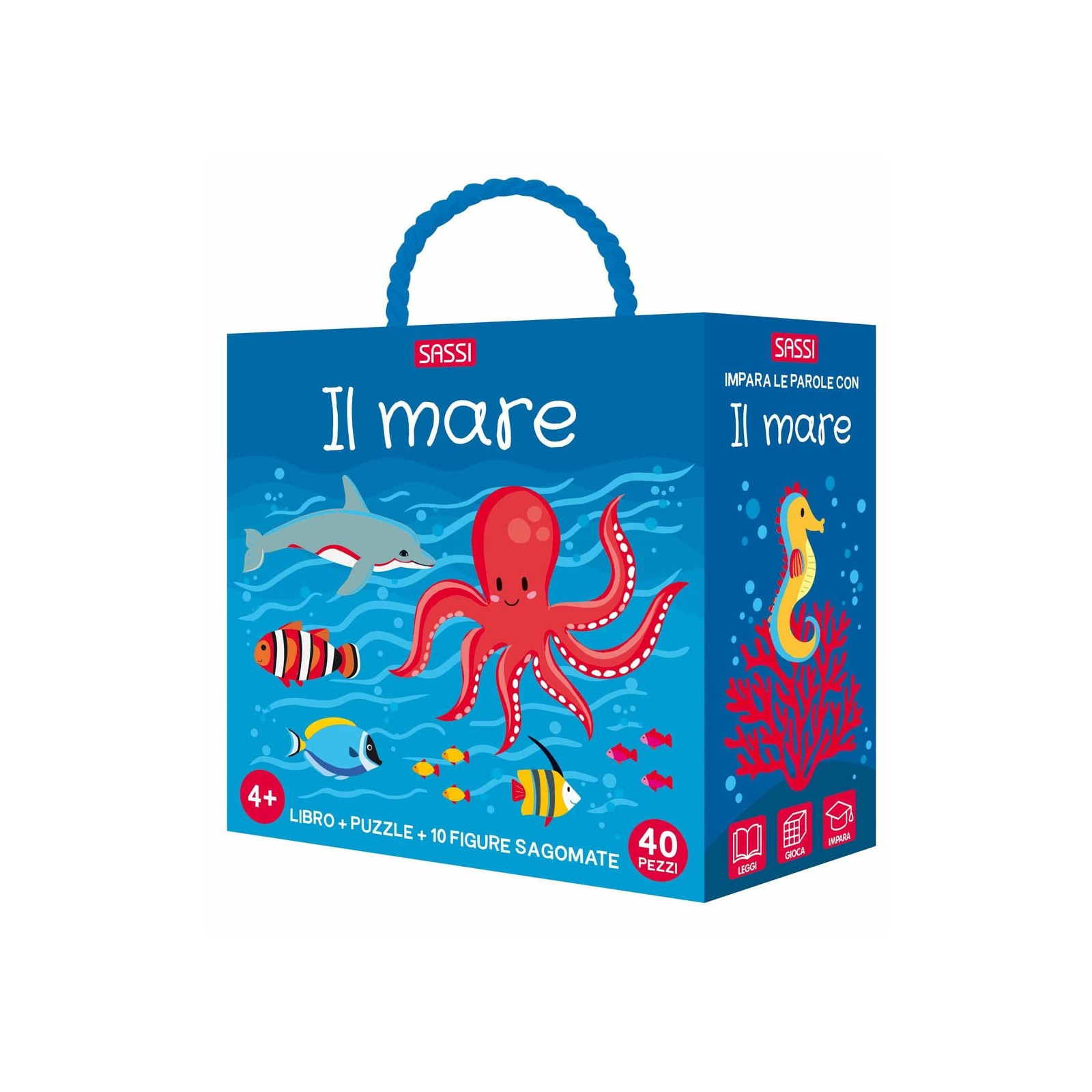 Il mare - libro + puzzle + 10 figure sagomate-SASSI PUBLISHER