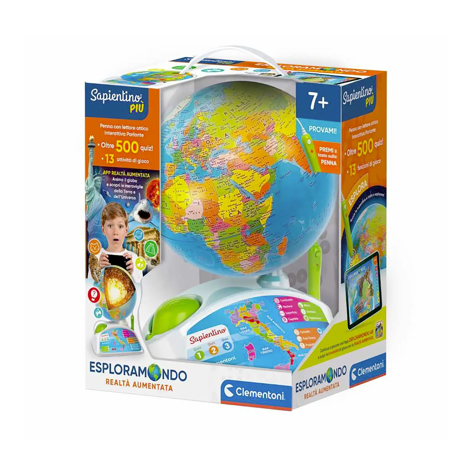 EXPLORAGLOBE AUGMENTED REALITY - Clementoni - MAPPAMONDO - td-toys.it