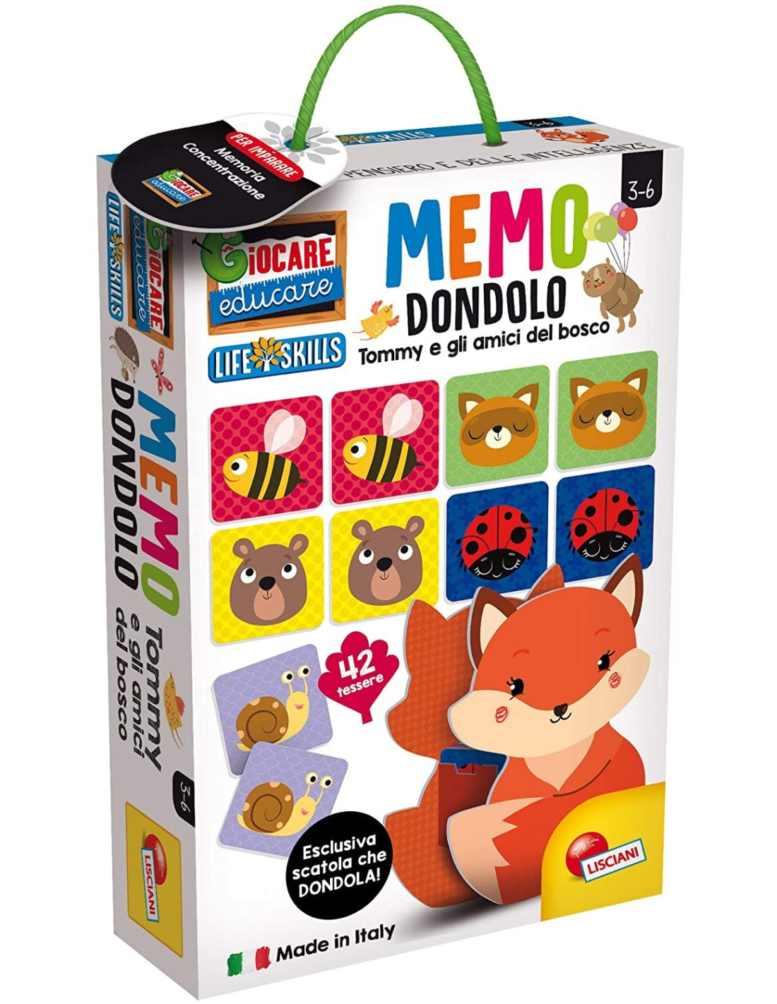 LIFE SKILLS MEMO DONDOLO TOMMY E I SUOI AMICI DEL BOSCO - LISCIANI GIOCHI - EDUCATIVI - td-toys.it