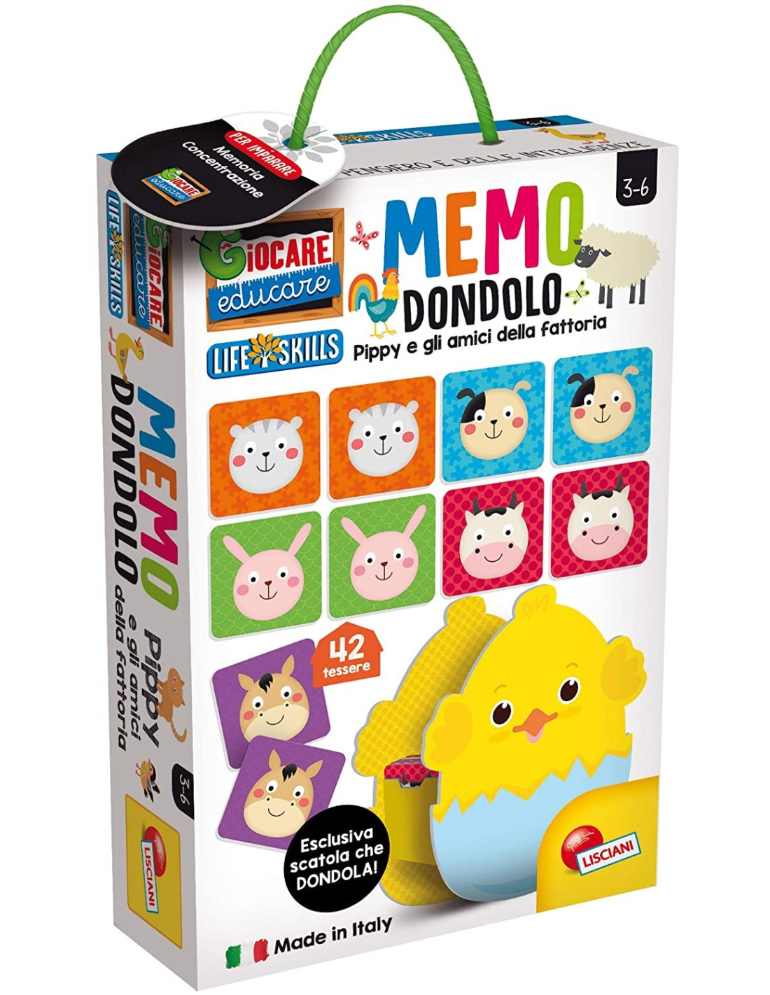 LIFE SKILLS MEMO DONDOLO PIPPY E I SUOI AMICI DELLA FATTORIA - LISCIANI GIOCHI - EDUCATIVI - td-toys.it