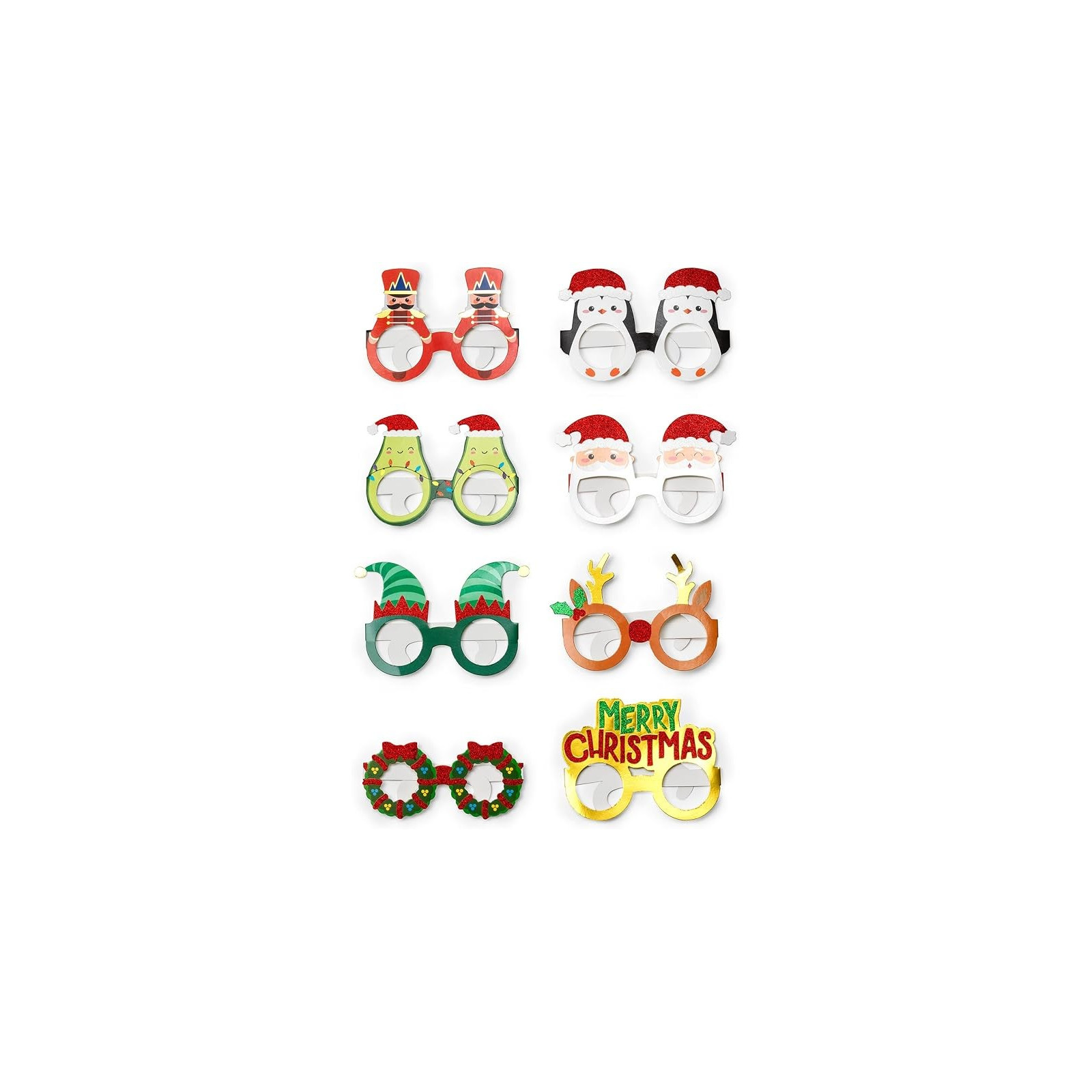 SET DI 8 OCCHIALI NATALIZI IN - HOLIDAY PAPER EYEGLASSES - LEGAMI MILANO - LEGAMI MILANO - td-toys.it