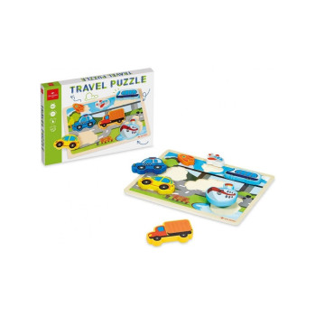 Travel Puzzle-GIOCHI IN LEGNO- TD Toys