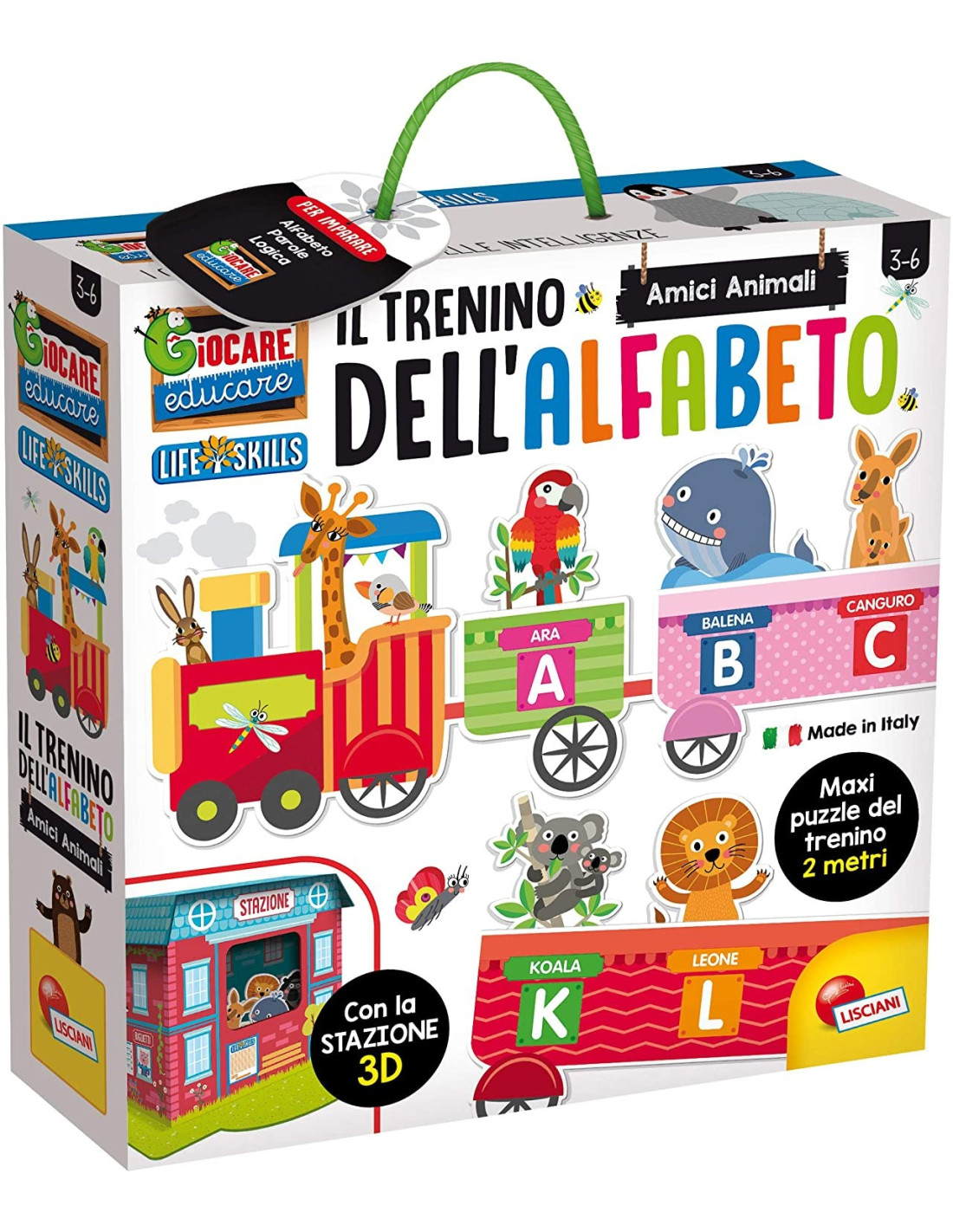 LIFE SKILLS THE 3D ALPHABET TRAIN - LISCIANI GIOCHI - EDUCATIONAL - td-toys.it