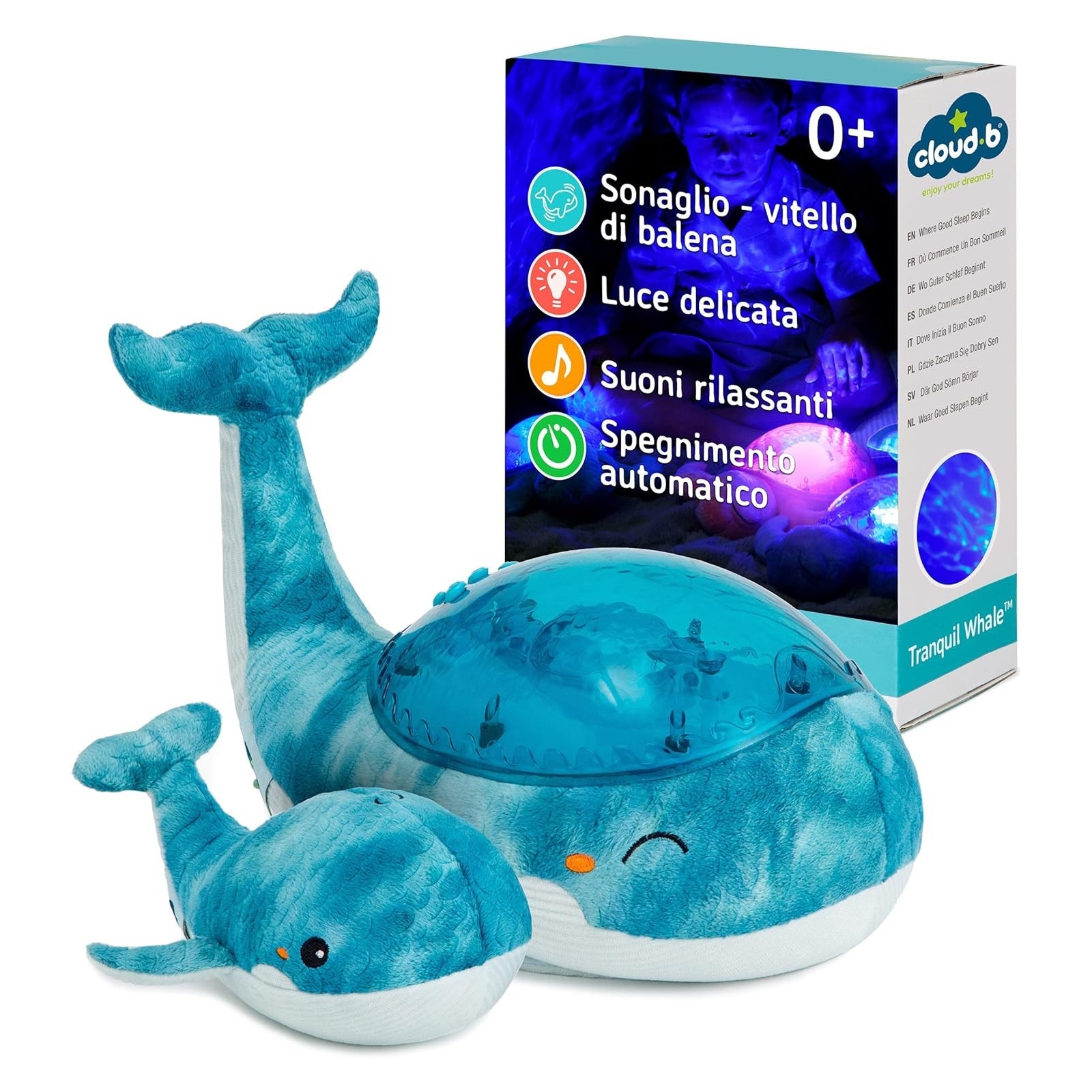 Cloud b - Tranquil Family - Whale Aqua - PROLUDIS - PRIMA INFANZIA - td-toys.it