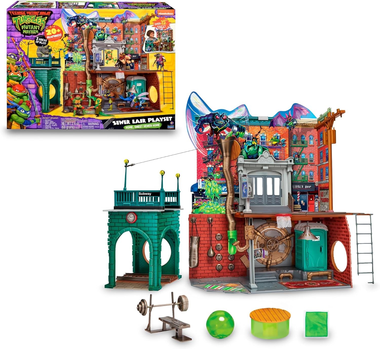 Eurotoys  GIOCHI PREZIOSI TU802000 TURTLES MUTANT MAYHEN QUARTIER GENERALE  DELLE TARTARUGHE NINJA - GIOCHI PREZIOSI - 8056379151012