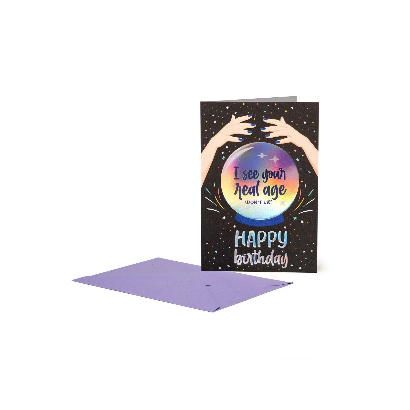 BIGLIETTO D'AUGURI - GREETING CARD - CRYSTAL BALL-LEGAMI MILANO