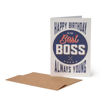 BIGLIETTO D'AUGURI - GREETING CARD - BOSS-CARTA- TD Toys