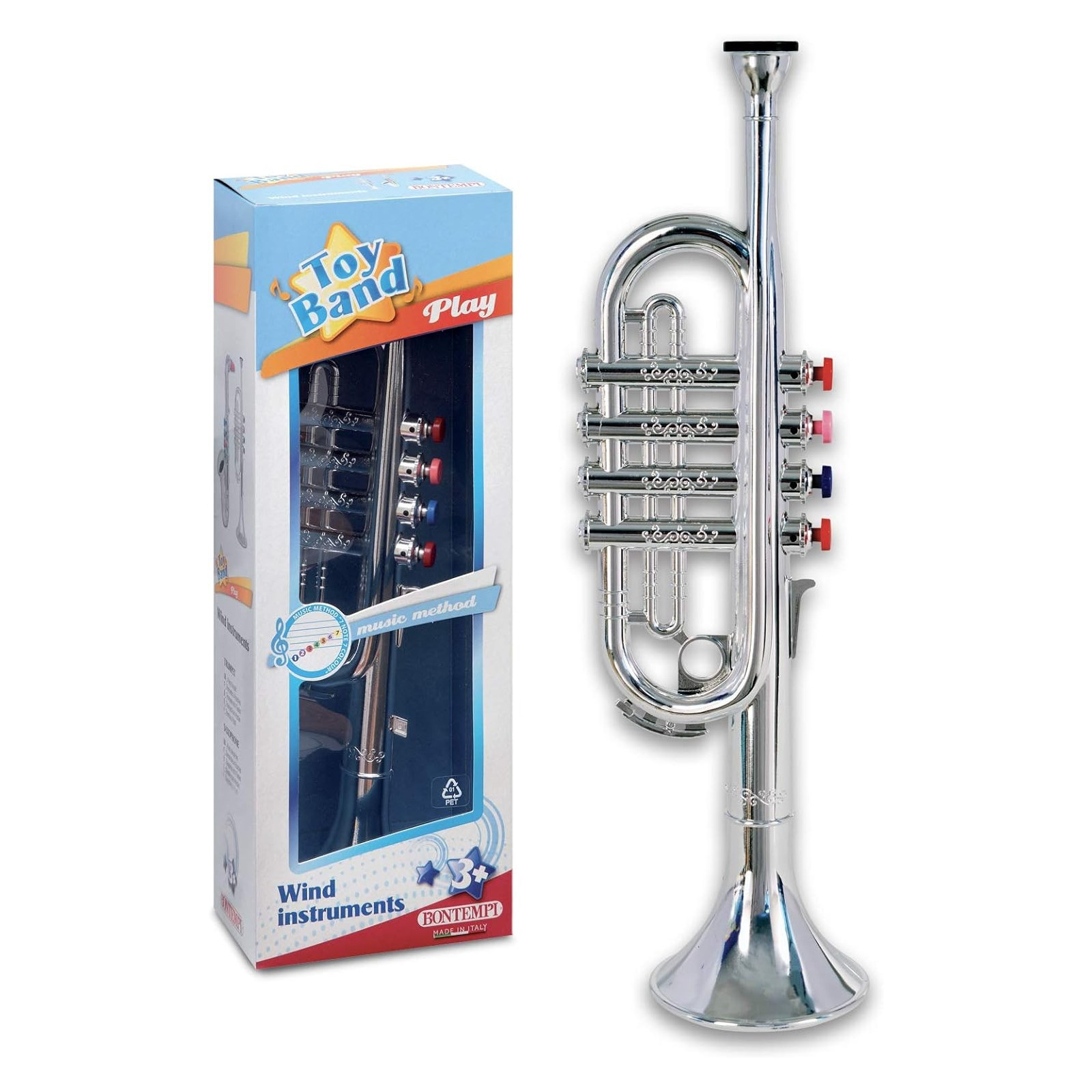 TROMBA CROMATA 4 NOTE - BONTEMPI - MUSICALE - td-toys.it