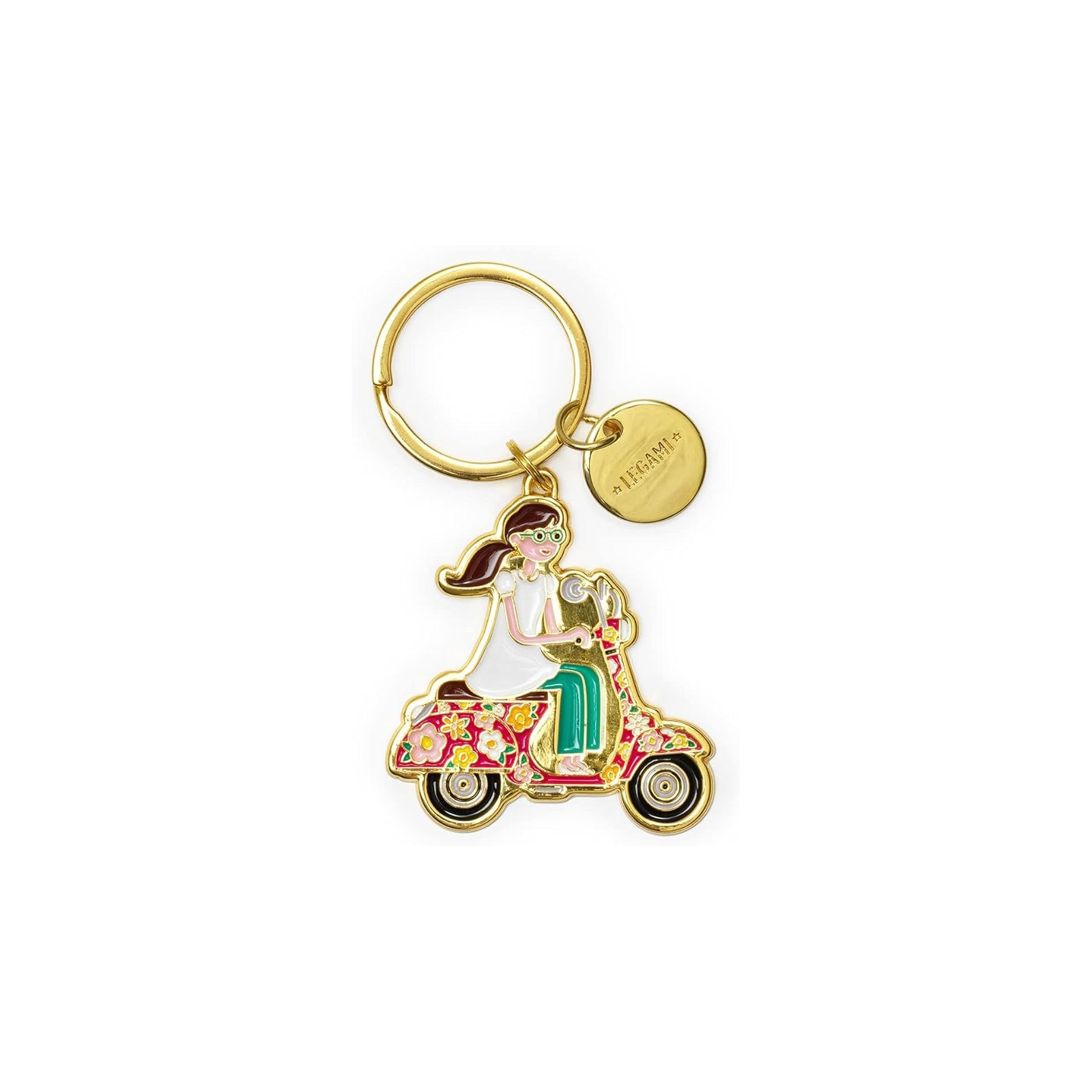 PORTACHIAVI METALLO SMALTATO - WHAT A KEY RING - SCOOTER-LEGAMI MILANO