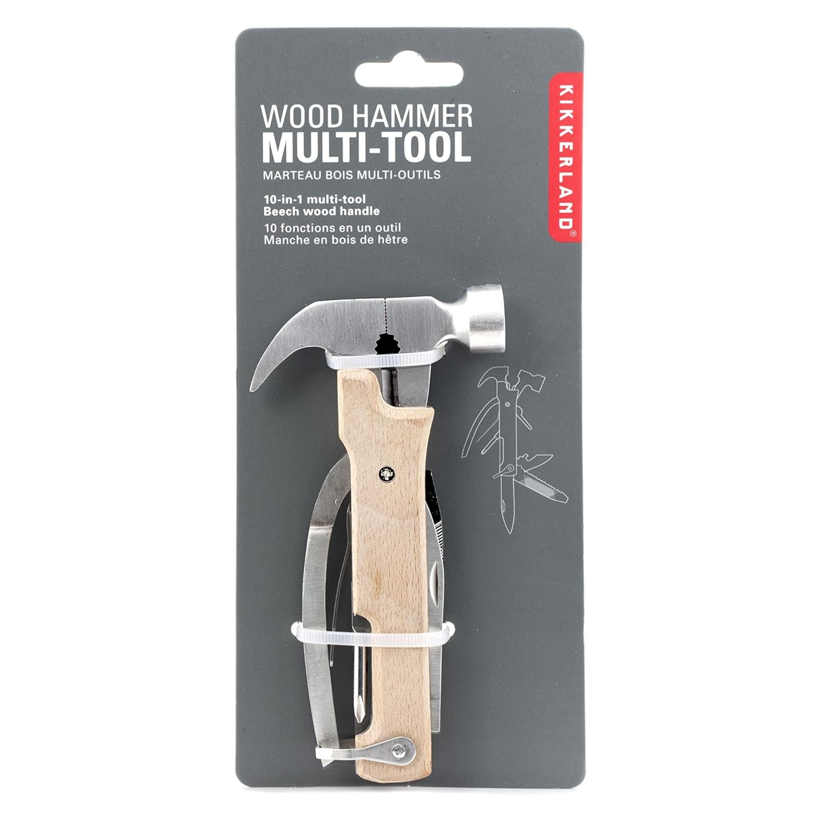 MARTELLO IN LEGNO MULTI STRUMENTO 10 IN 1 KIKKERLAND - FRANCO COSIMO PANINI - GADGETS - td-toys.it