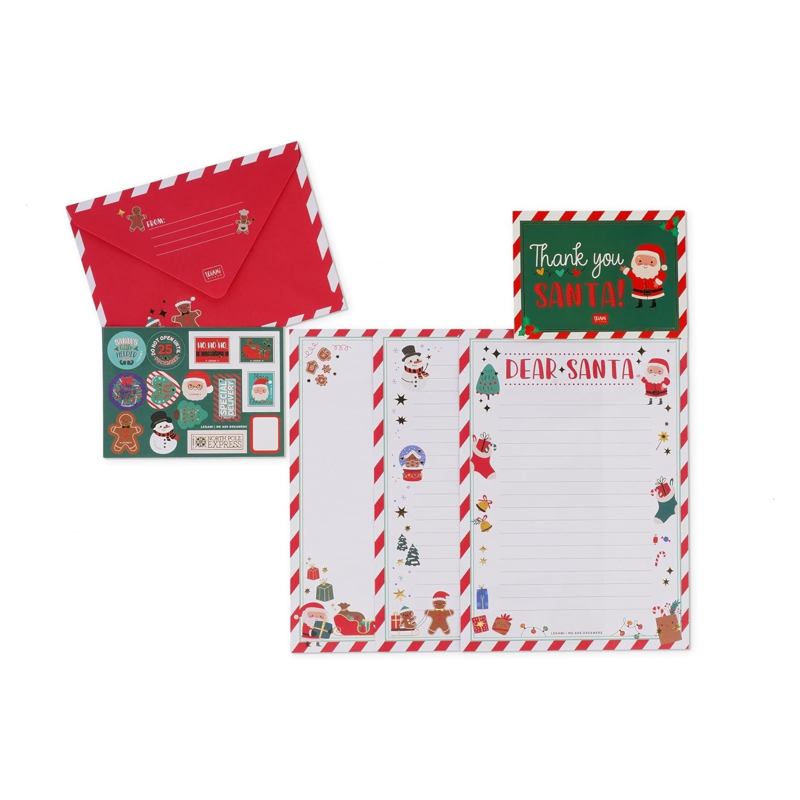 KIT PER LETTERA A BABBO NATALE - SANTA CLAUS LETTER KIT - LEGAMI MILANO - LEGAMI MILANO - td-toys.it