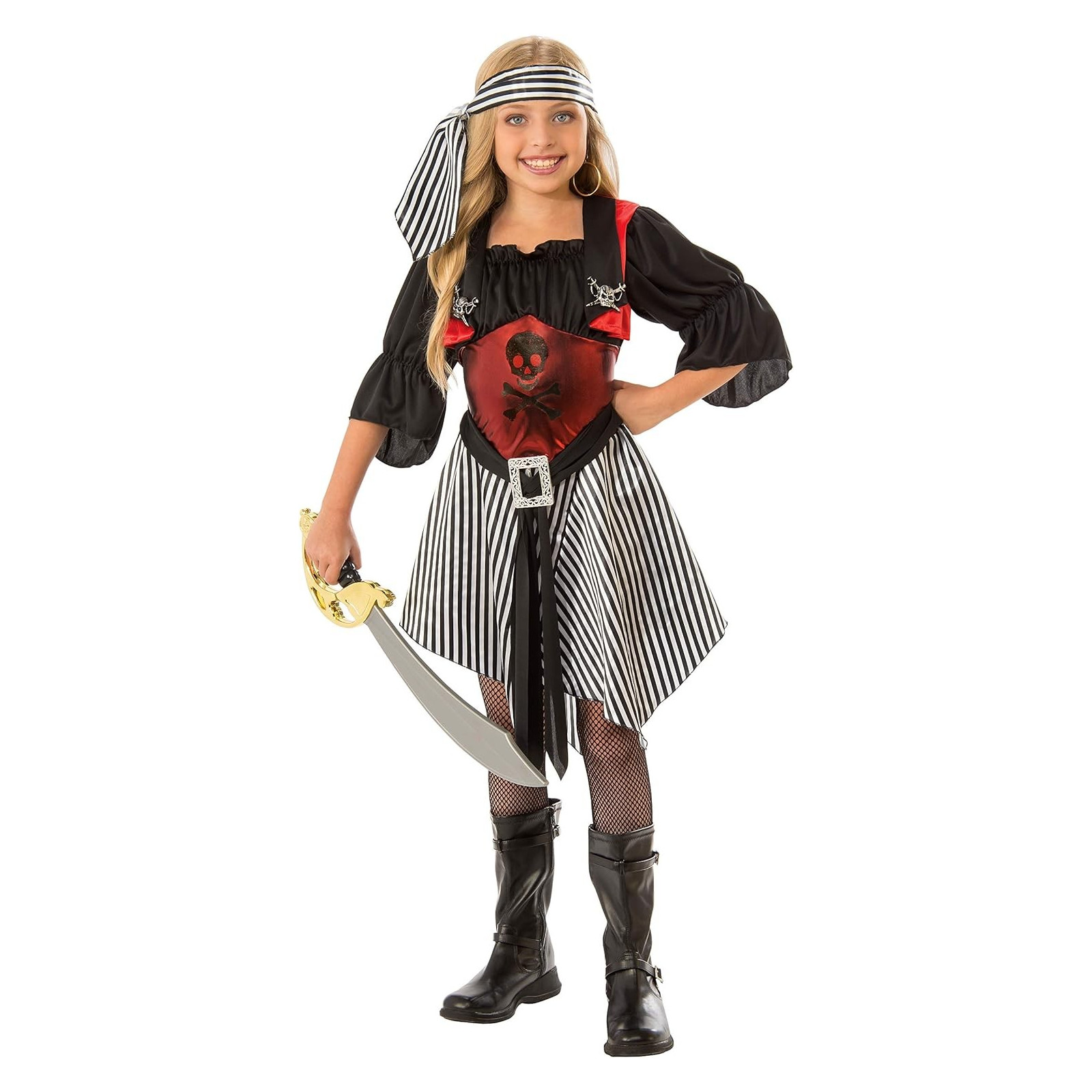 VESTITO PIRATESSA SCARLATTA PER BAMBINI - RUBIES - CARNEVALE - td-toys.it