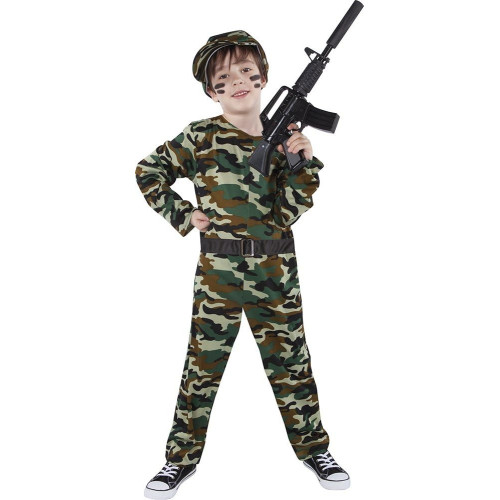 VESTITO COMBAT SOLDIER PER BAMBINI Costume da soldato Costume pe