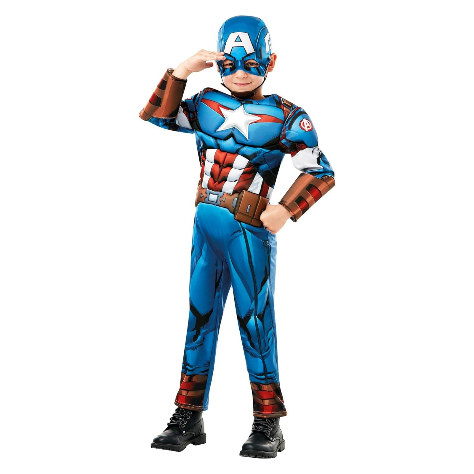 VESTITO CAPITAN AMERICA LUSSO PER BAMBIN - RUBIES - CARNEVALE - td-toys.it