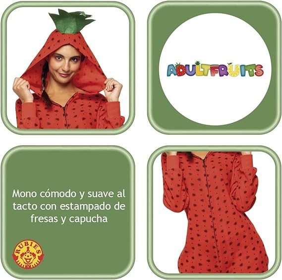 COSTUME FRAGOLA AD Materiale: 100% poliestere Marca: Rubie's Pr